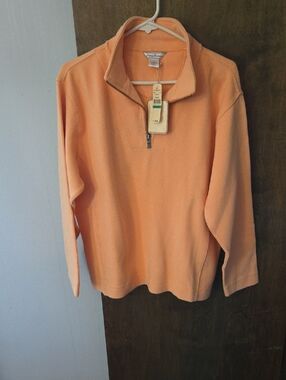 Tommy Bahama Peach Quarter-Zip Turtleneck Pullover